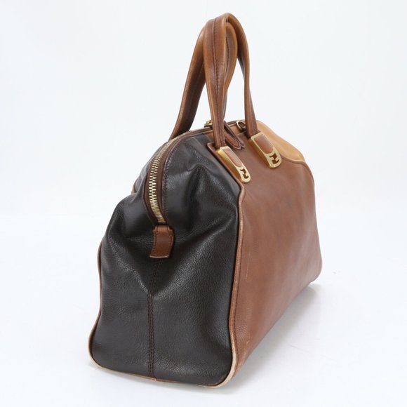 Fendi Chameleon Leather Handbag Tote Genuine Brown Women's - Picture 4 of 15